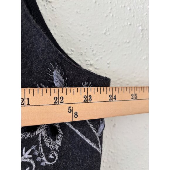 Tantrums Womens Floral Embroidered Wool Blend Vest 3X - Picture 7 of 13